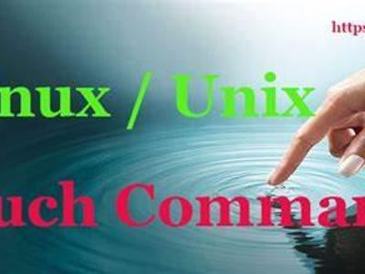 What does the 'touch' command do in Unix?