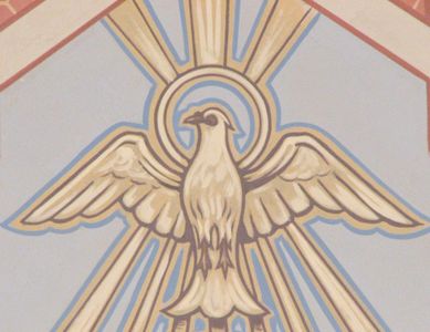 Who is often symbolized as a dove representing the Holy Spirit?