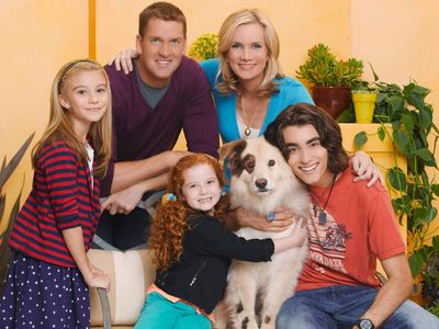 What is the name of the show that these people and dog are from?