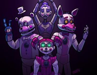 List all characters of Sister Location (custom night too)