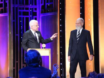 Which celebrity famously walked out of an interview with David Letterman in 2013?