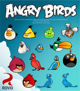 What type of bird is featured in the 'Angry Birds' video game-inspired meme series?