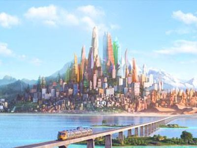 Which district in Zootopia is not featured in the actual film?