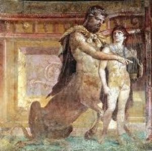 According to mythology, which centaur raised Achilles?