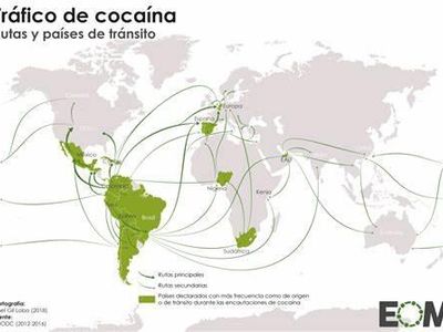 What is the legal status of cocaine in most countries?