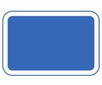 what is a blue rectangle sign used for?