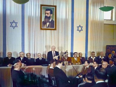 Who established the modern State of Israel in 1948?