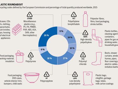 What percentage of plastic waste is recycled globally?