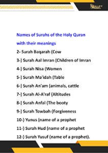 What is the term for chapters in the Quran?