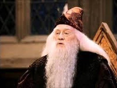 Who played Albus Dumbledore in the first two Harry Potter films?