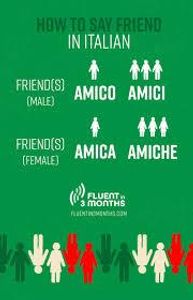 Which language is 'amicizia' the word for 'friendship'?