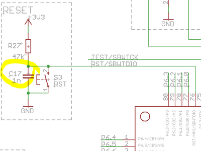 What is the name of the device used to reset the pins?