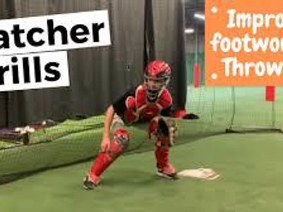 Which drill helps improve a catcher's throw to second base?