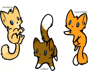 Who are Leafpool and Squirrelflight? Select two