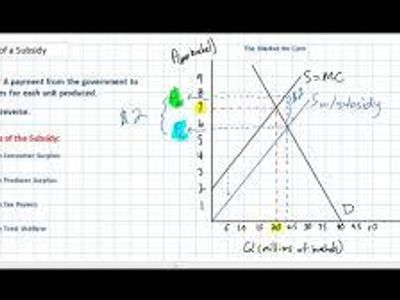 What effect might a subsidy have on supply?