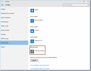 What is the default web browser in Windows 10?