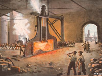 What was the main source of power during the early Industrial Revolution?