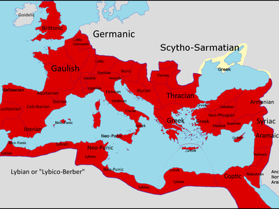 Which is one of the languages of the Roman Empire?