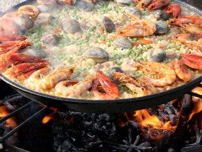 Which country is famous for its traditional dish 'Paella'?