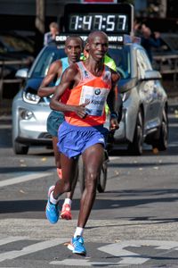 Who holds the Men's world record Marathon time as of 2020?