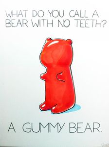 What do you call a bear with no teeth?