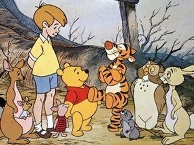 -Finish the line-  "Deep in the hundred acre wood Where Christopher Robin plays You will find the enchanted neighbourhood Of Christopher's..."