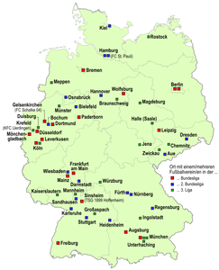 Which German city has the most Bundesliga clubs?