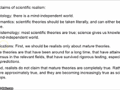 What is meant by 'scientific realism'?