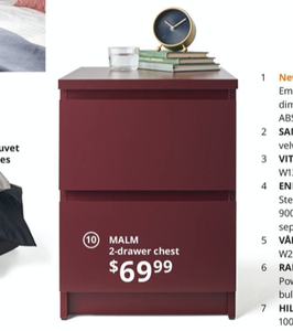 MALM 2-drawer chest. $69.99