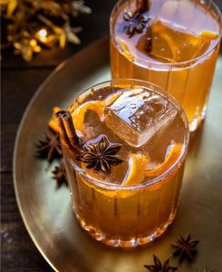 Spiced Maple Bourbon Fizz