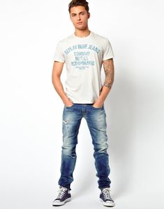 t-shirt and jeans