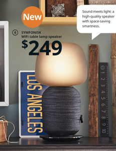 SYMFONISK WiFi table lamp speaker. $249.00