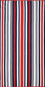 Americana stripe beach towel