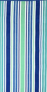 Destination summer sunny isles Turkish cotton beach towel in cool stripe