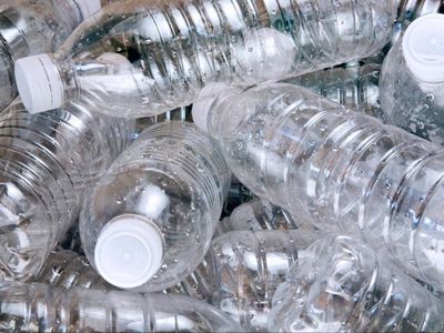 empty plastic water bottles