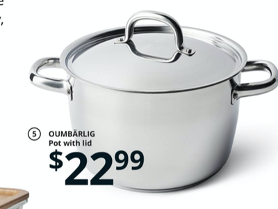 OUMBÄRLIG Pot with lid. $22.99