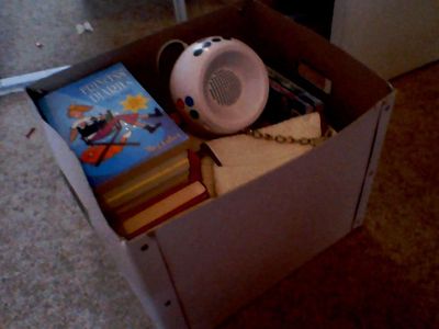 My box of books and stuff after following step 3!!