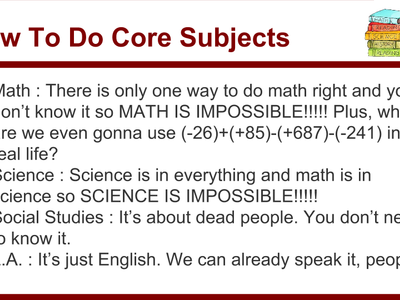 How To Do Core Subjects