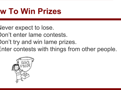 How To Win Prizes