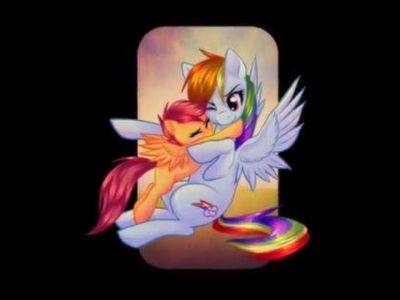 Rainbow Dash, Scootaloo, and the guest