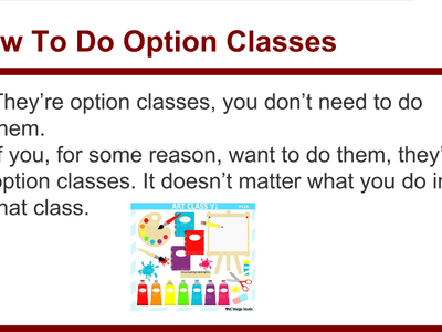 How To Do Option Classes