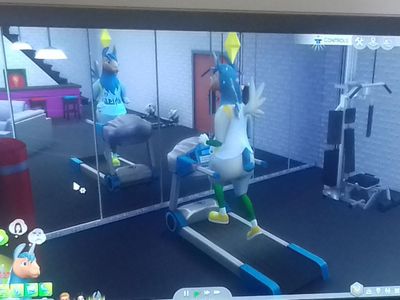 The Sims 4; Llama Unicorns on treadmillls