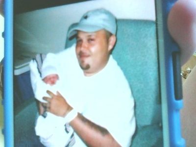 my dad and i my frist day i was born