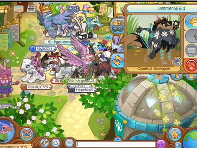 This (and the next billion pictures) is Animal Jam. Right now, I'm in Jamaa Township, the "hub."