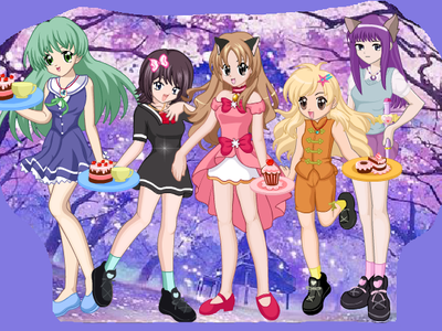 My sisters and I as Tokyo Mew Mew characters