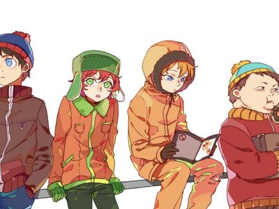 Yes south park Cartman, Kenny, Stan, Kyle (they adorable XD)