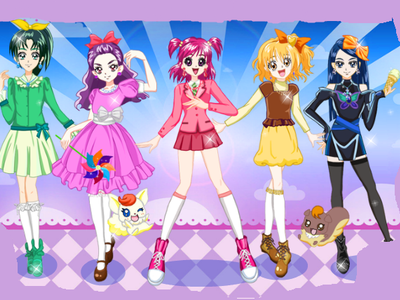 My sisters and I as Pretty Cure characters