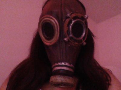 rubber gas mask- why? because i can