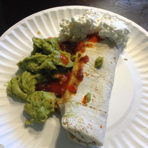 Fancied up a frozen burrito for my lunch