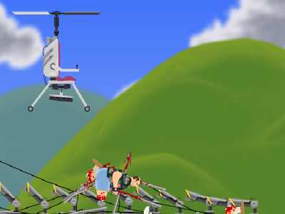 THE HELIPCOPTER IS JUST HANGING THERE!  xD